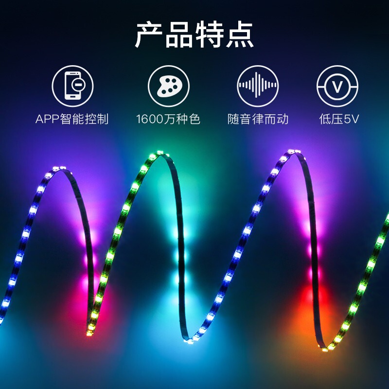 0807幻彩氛围灯5mm极窄氛围灯LED幻彩流水跑马氛围灯车内装饰现货|undefined