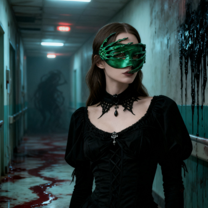 Halloween multi-estilo retro plástico mitad cara máscara fiesta de carnaval lagarto decoración máscara de ojos accesorios de vestir