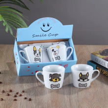 卡通陶瓷杯伴手礼儿童水杯情侣对杯咖啡杯活动杯子logo印字礼品