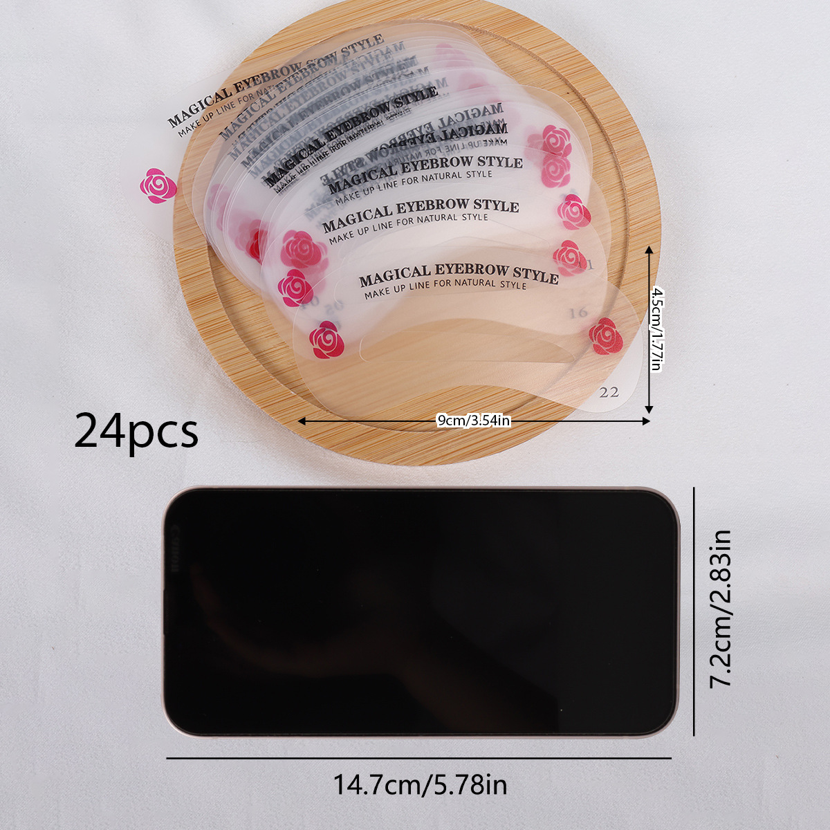 24 조각 세트 눈썹 카드