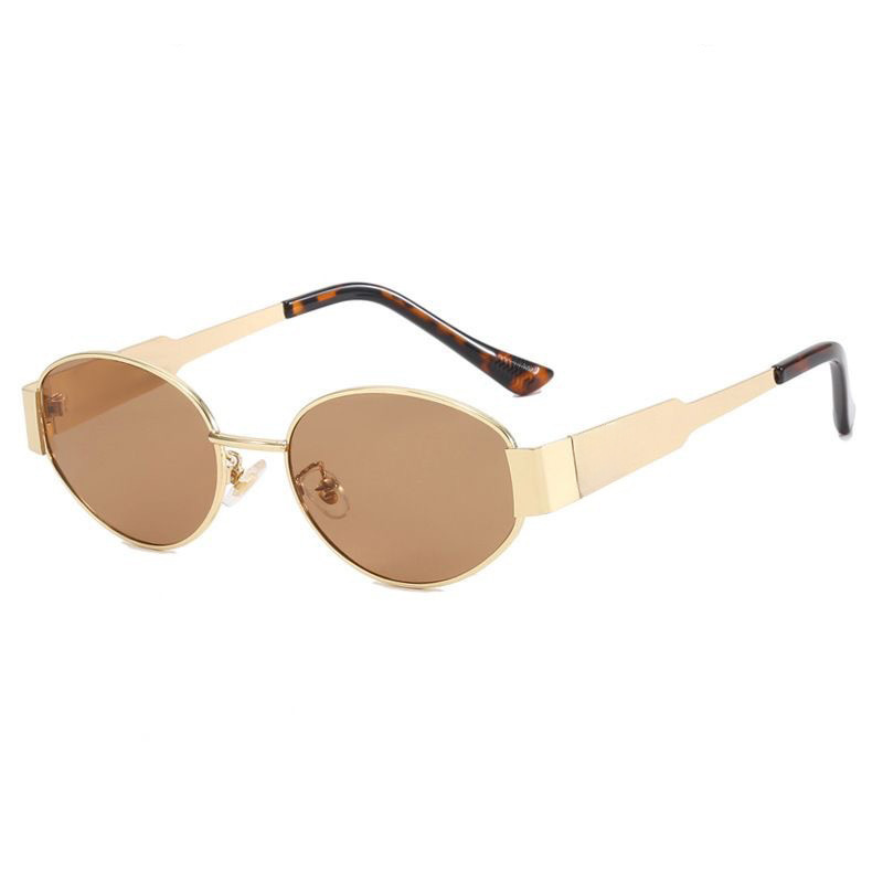 Gafas de sol redondas europeas y americanas para mujer, estilo urbano, novedad 2026, gafas de sol metálicas de moda, gafas de sol a la última. image 11