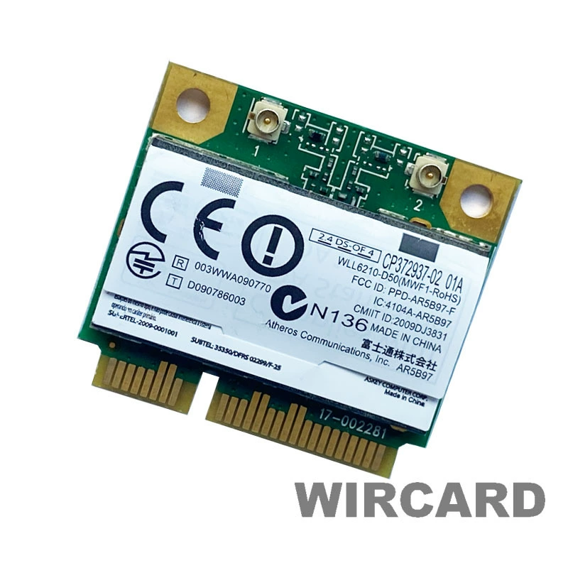 Оригинальная сетевая карта Qualcomm ATHEROS AR9287 BGN 300M PCI‑E AR5B97, встроенный Wi‑Fi