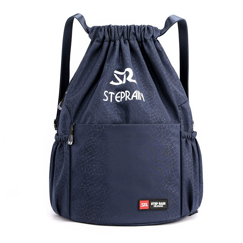 Nylon bag, universal capacious backpack, drawstring, Korean style, oxford cloth
