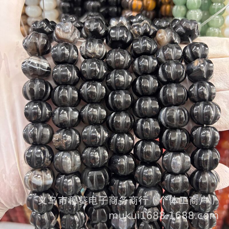 10 × 14 ミリメートル天然石瑪瑙カボチャビーズルースビーズ DIY ブレスレットネックレスジュエリーアクセサリー半完成ビーズ卸売|undefined