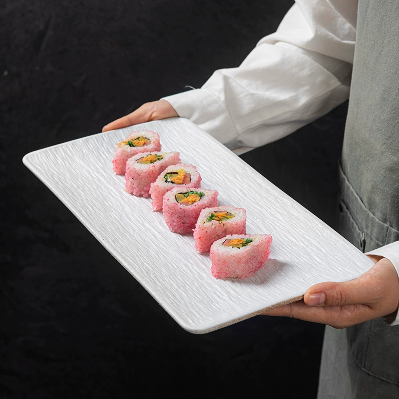 Ceramic set, Japanese creative dinner plate, tableware, high-quality style, wave pattern