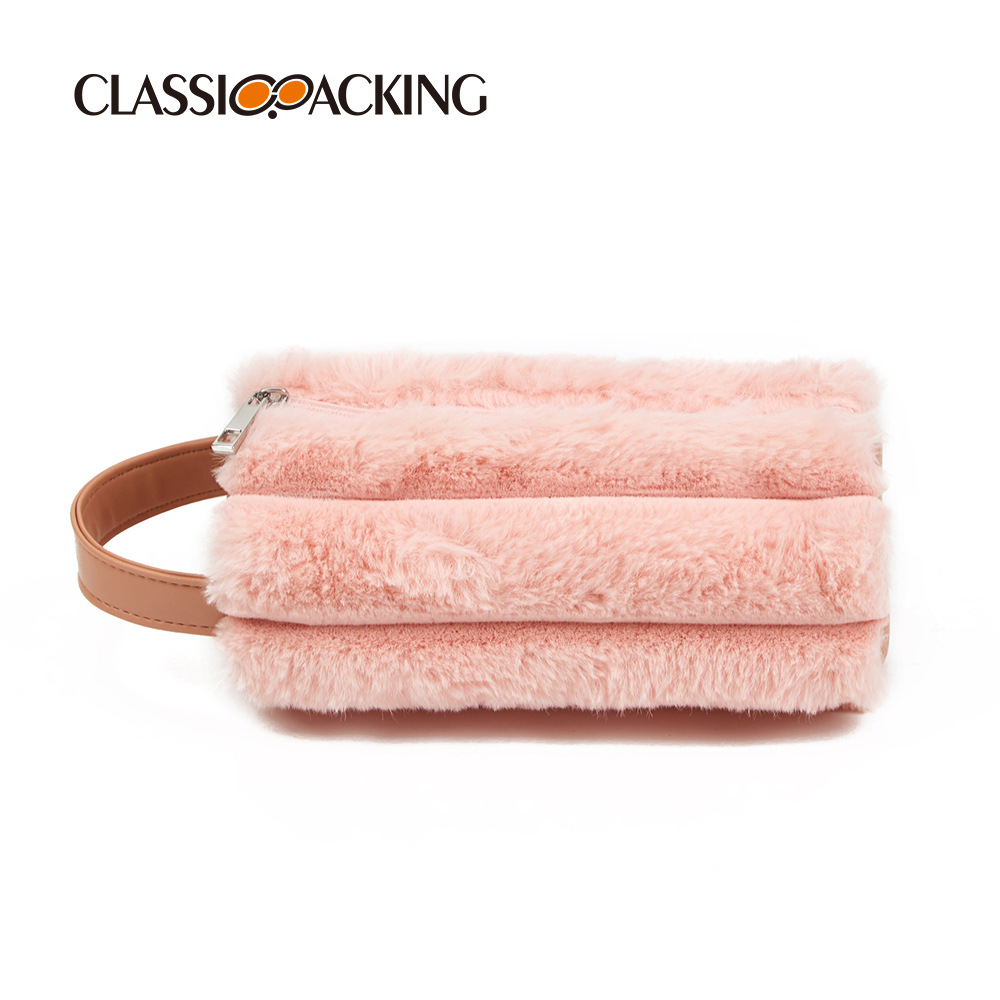 Japonés simple ins bolsa de almacenamiento de gran capacidad de alto aspecto suministros de belleza bolsa de almacenamiento multifuncional bolsa de cosméticos de felpa