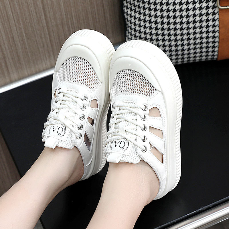 Q2658 Nuevas pantuflas de media caña, tendencia de verano, de malla transpirable, con suela gruesa que aumenta la altura, estilo casual_voghion.com