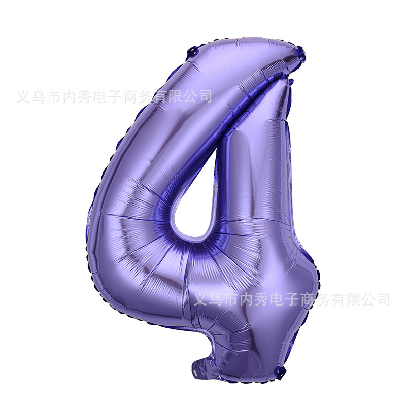 Versión americana verde digital flotante vacío globo de película de aluminio 32 pulgadas oro medio globo digital 34 pulgadas globo decoración al por mayor