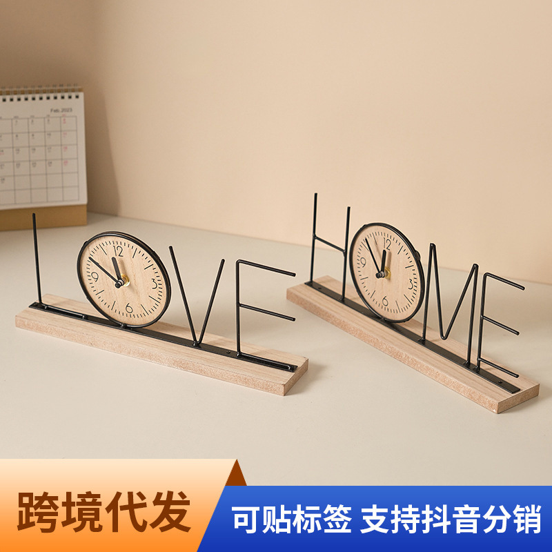 Decoración hecha a mano para sala de estar, reloj de escritorio creativo para casa y oficina