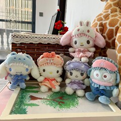サンリオ アイマスク 猫柄パジャマ フレンドシリーズ クロミ メロディ ぬいぐるみ ペンダント バッグ飾り