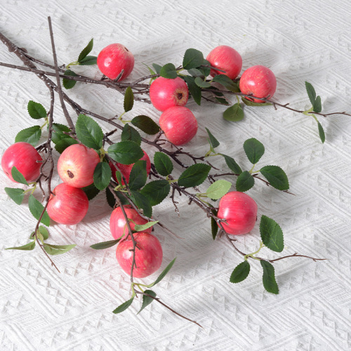 Simulated artificial fruit 6 big apple branches home furnishings decoration photography props living room fortune fruit new year