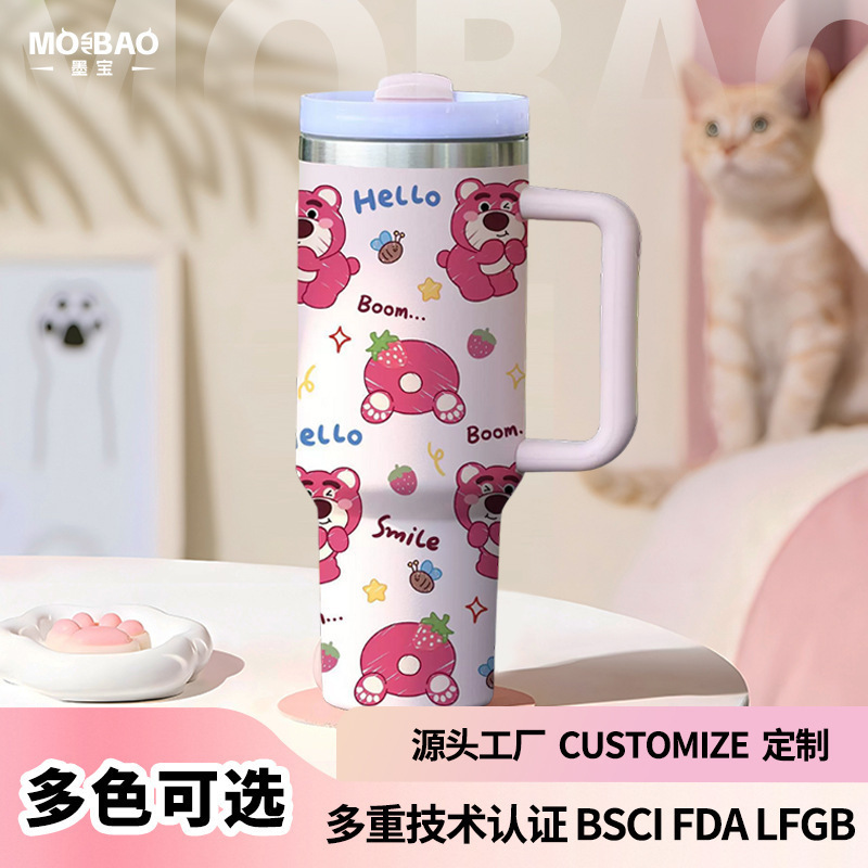 40oz Kuromi Sanrio Kt Ice Cup Large Capacity Stainless Steel Thermos Cup Factory Direct Supply Supports Logo Printing 40oz Kuromi Sanrio Kt Ice Cup Large Capacity Stainless Steel Thermos Cup Factory Direct Supply Supports Logo Printing