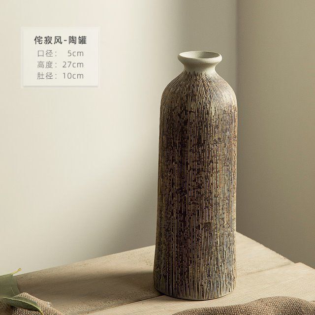 Retro Threaded Japanese Style Home Modern Entrance Simple Old B&B Living Room Stoneware Handmade Ornaments Dried Flower Ceramics Retro Threaded Japanese Style Home Modern Entrance Simple Old B&B Living Room Stoneware Handmade Ornaments Dried Flower Ceramics