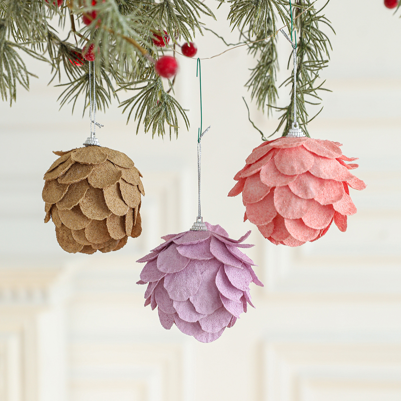 Espuma transfronteriza bola de Navidad pétalos de color bola de color decoración polvo adhesivo colgante árbol de Navidad accesorios de diseño de atmósfera