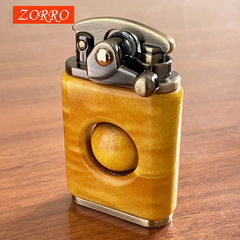 New ZORRO Brand Wooden Casing Original Kerosene Lighter Tobacco Accessories Business Gift