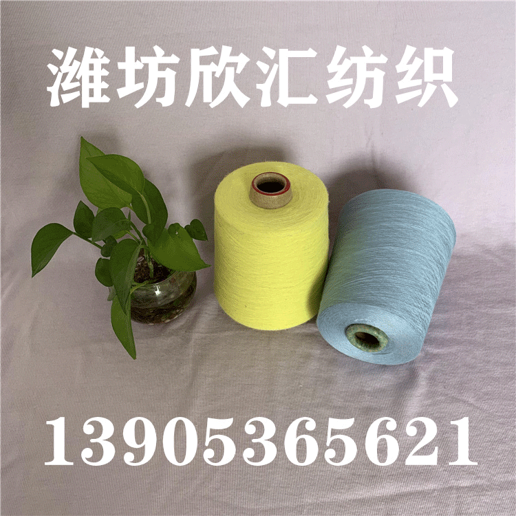 腈纶染色纱21支 腈棉染色纱 腈粘染色纱 腈纶合股纱现货2303