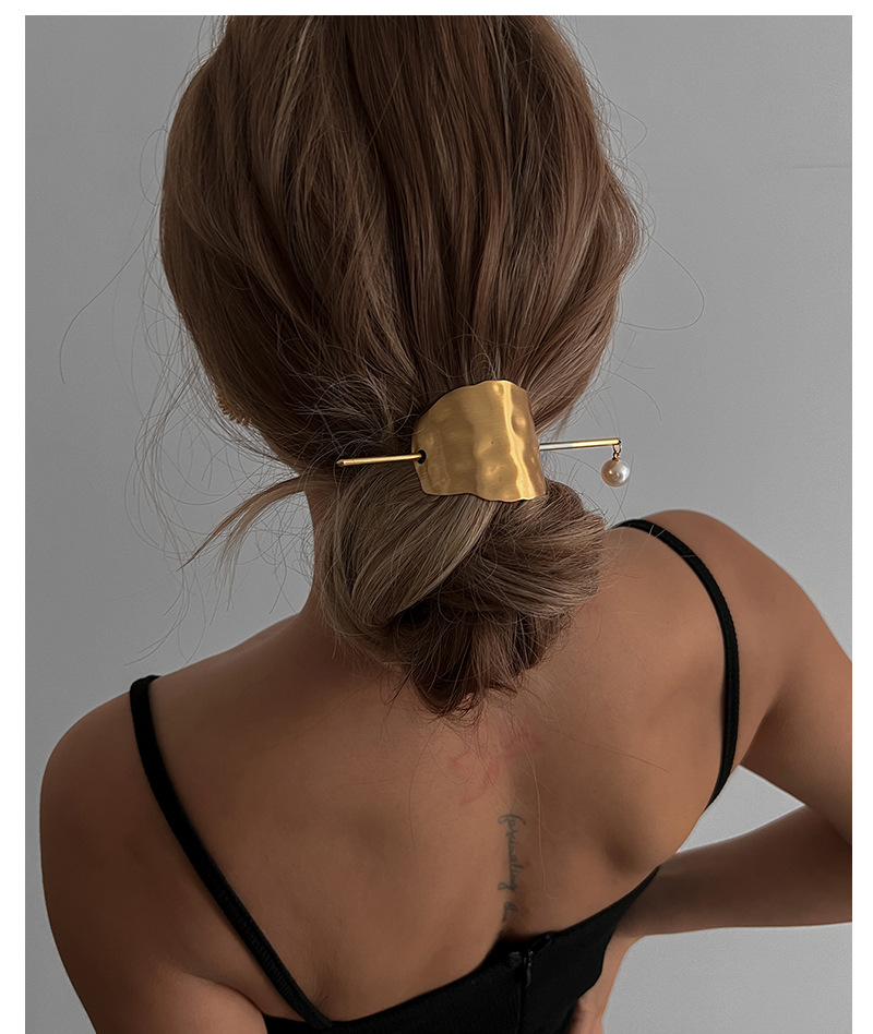 32g Weight Hair Sticks Hair Accessories Type 1 Piece Quantity Casual, Daily, Party Occasion Alloy Material Irregular Pattern Women's Gender Pearl, Plating Design IG Style Style Gold, Silver Color Women's IG Style Irregular Alloy Pearl Plating Hair Sticks 8
