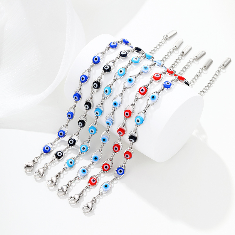 Pulsera de Ojo de Demonio de Aleación, Hueco, Galvanizado