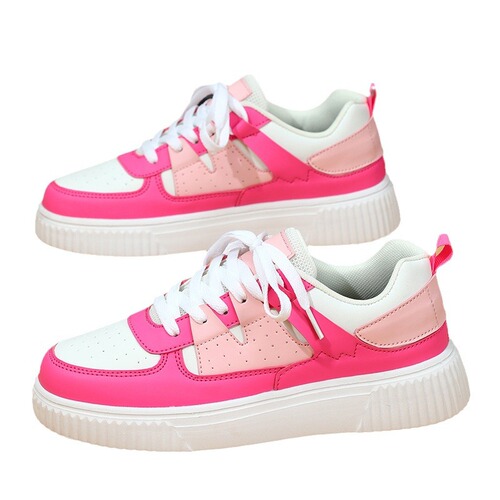 Korean Style Thick Sole Trendy Couple's Skate Shoes Breathable Comfortable Casual Sports Single Shoes Fashionable Versatile Outdoor Flat Shoes