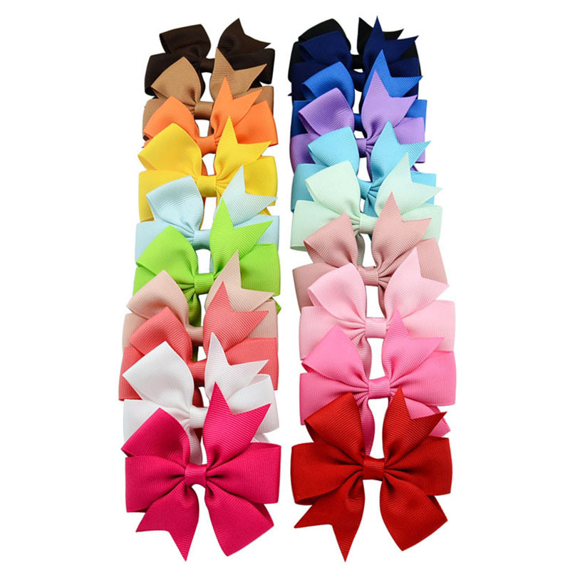 Transfronterizos Europa y América Amazon hecha a mano burbuja de flores para niños cola de golondrina en V ribbed cinta arco clip para el pelo image 3