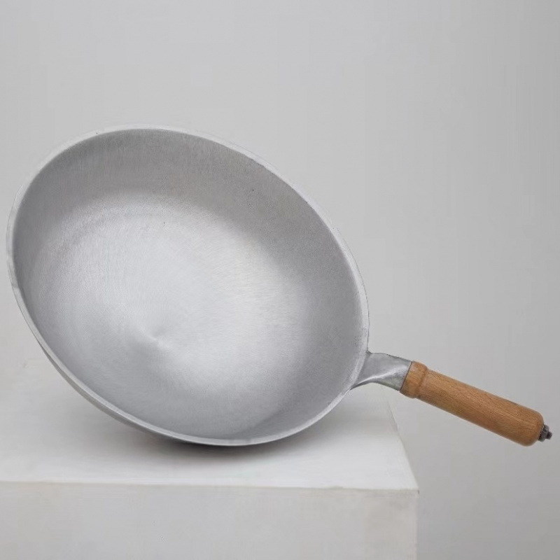 アルミ中華鍋ノンスティック鋳造アルミ鍋昔ながらの丸平底家庭用ラーメンレストラン商業用厚み|undefined
