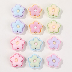 多巴胺氣質少女植絨雙色拼接太陽花花朵DIY頭飾髮飾配件材料批發