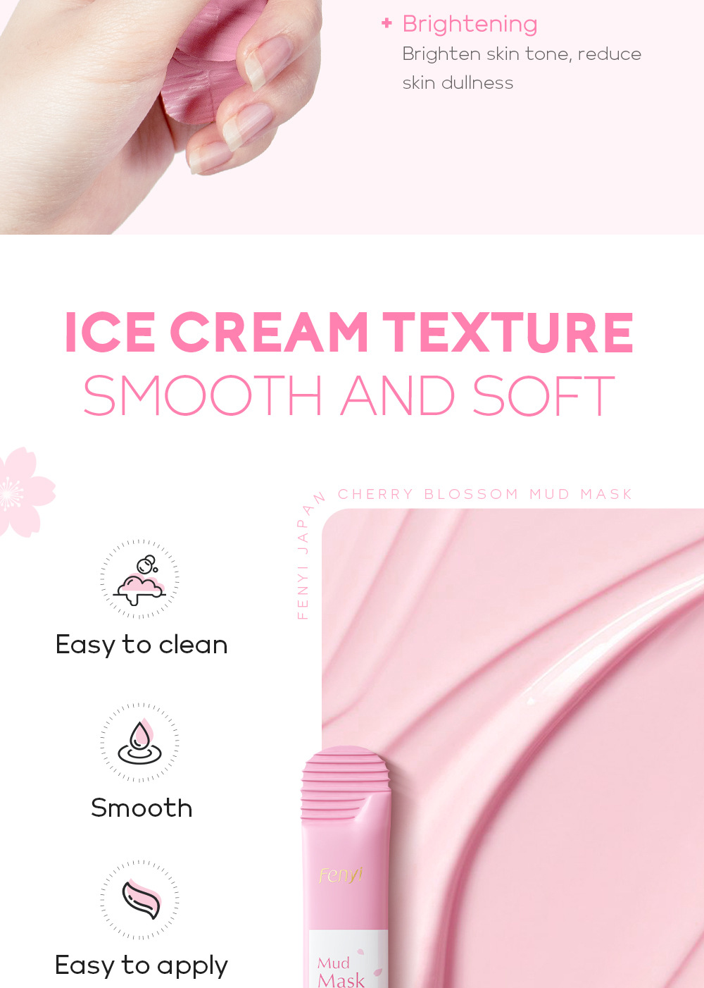 FENYI Cherry Blossom Mud Mask 1 piece 5g Facial Care and Cleansing Mask Skin Care products Cross-border undefined