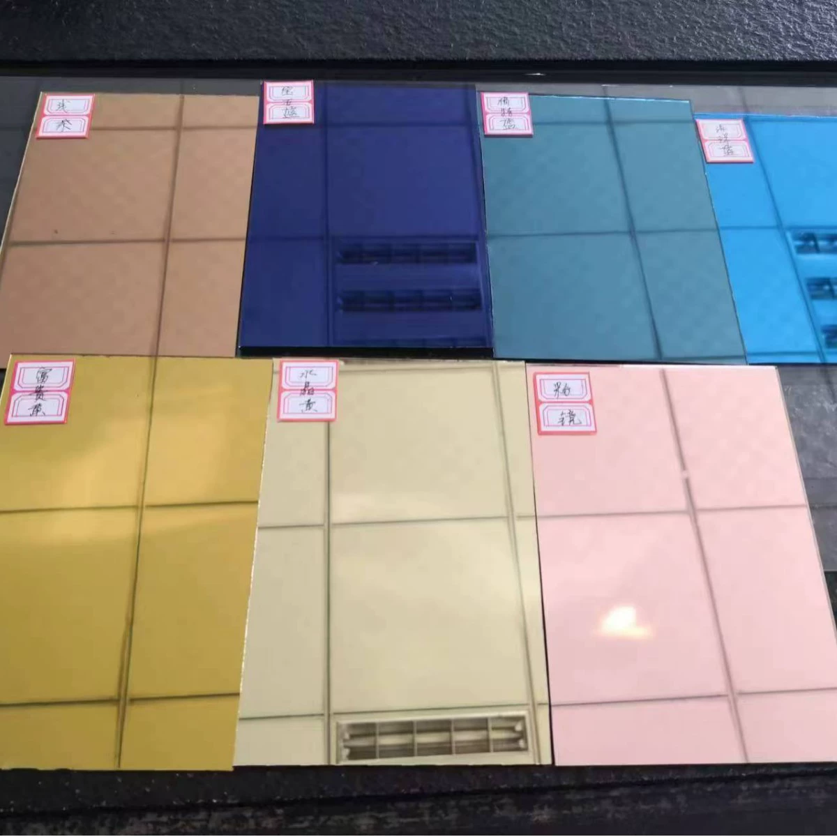 Цветные линзы для мозаичного стекла, ультратонкие цветные зеркала, оригинальная декоративная обработка и индивидуальный заказ линз.