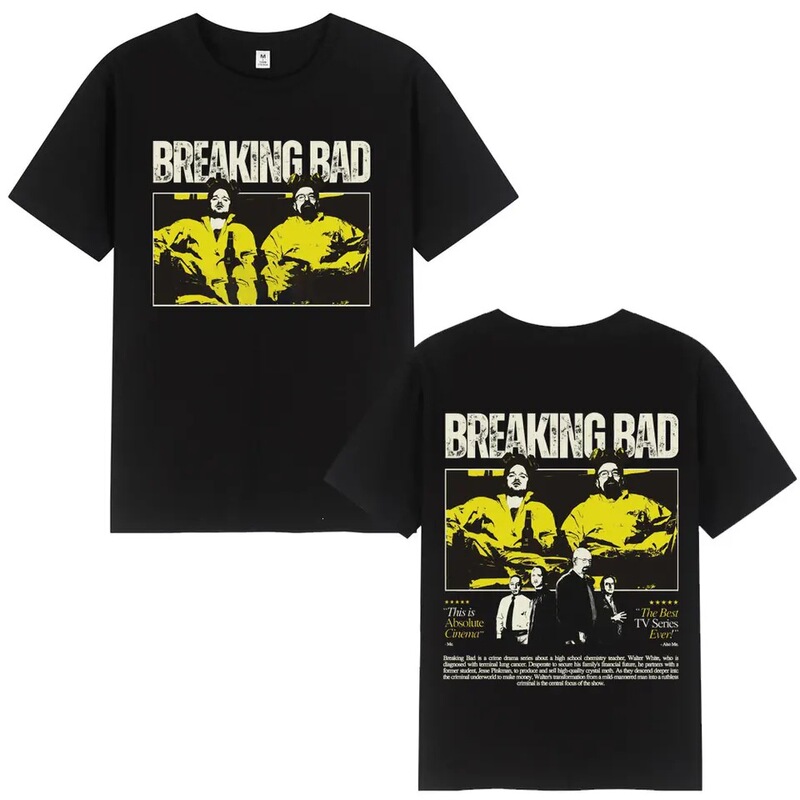 Heisenberg Breaking Bad T-Shirt Best Known as Saul Graphic Print T-Shirt Men's Clothing Pure Cotton Short-Sleeved T-Shirt