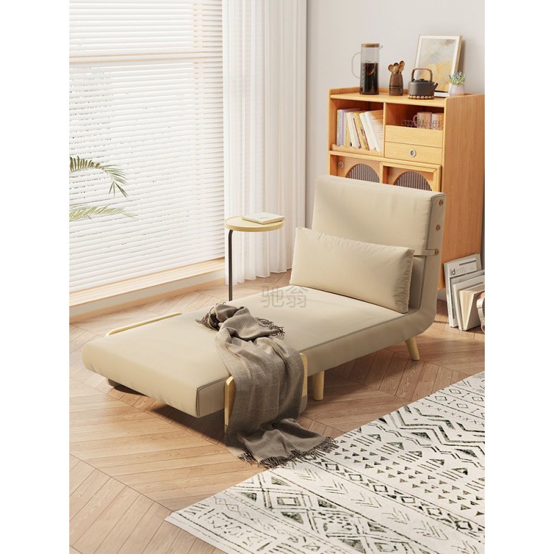 3L sofa bed can be folded into a two-in-one single multifunctional Japanese fabric lazy sofa for afternoon nap 