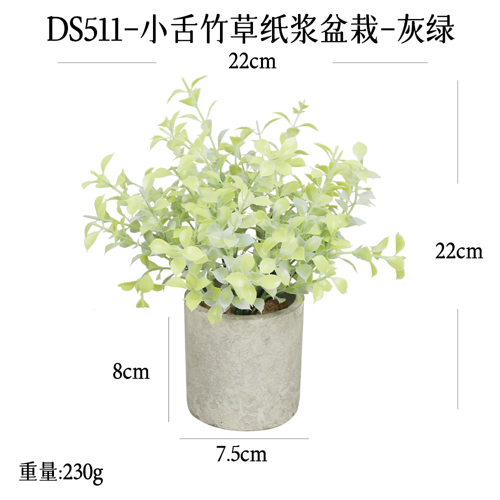 Más de 240 combinaciones populares de macetas con plantas verdes artificiales, decoraciones para el hogar, flores artificiales, bonsáis cilíndricos de pulpa de papel.