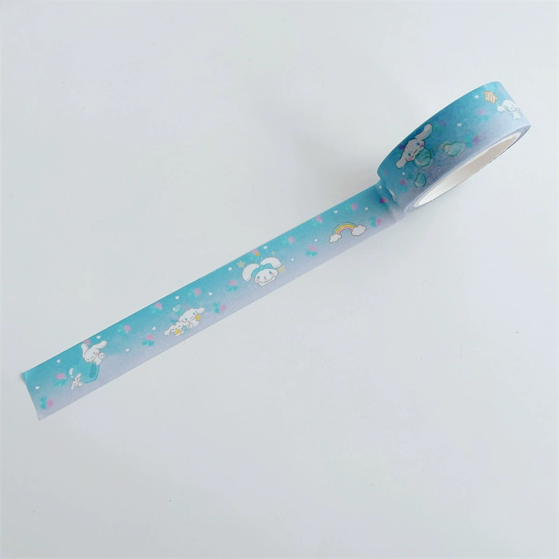 Скотч washi Cinnamoroll 1,5 см × 5 м, японская бумага, милые мультяшные принты