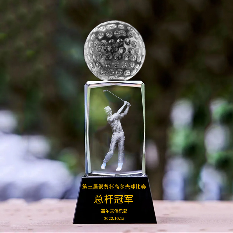 Tallado de cristal trofeo Deportes Baloncesto fútbol voleibol tenis béisbol juegos de bádminton Concurso de Deportes Premio