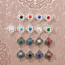 锌合金民族风吊坠简约花瓣百搭不掉色双吊配件创意蒙古族饰品配件