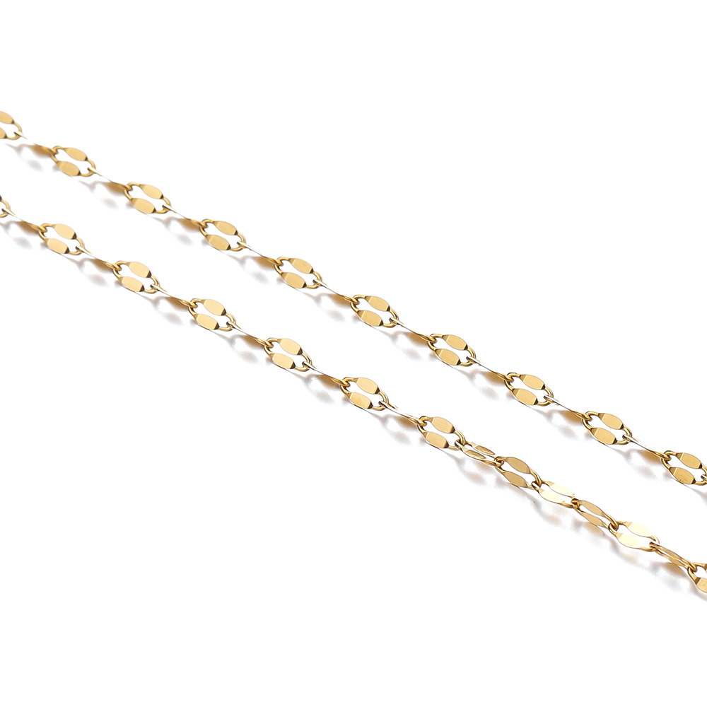 10g Weight Chain Jewelry Making Type DIY Jewelry Accessories Classification 2 M Quantity 304 Stainless Steel Material Solid Color Pattern All Seasons Season Plating Design Basic, Simple Style Style 2 M 304 Stainless Steel DIY Jewelry Accessories Chain Basic Simple Style Solid Color 10