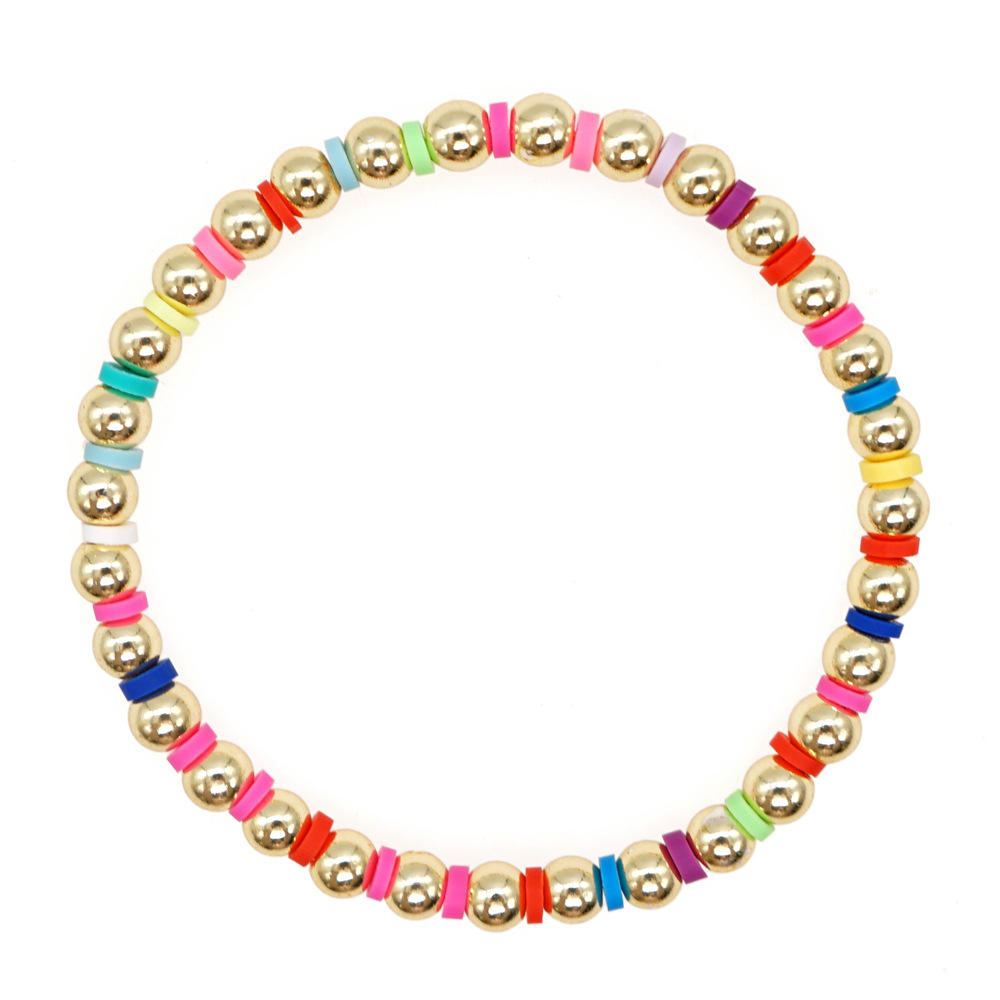 Fashion Round Soft Clay Beaded Women's Bracelets 1 Piece display picture 5