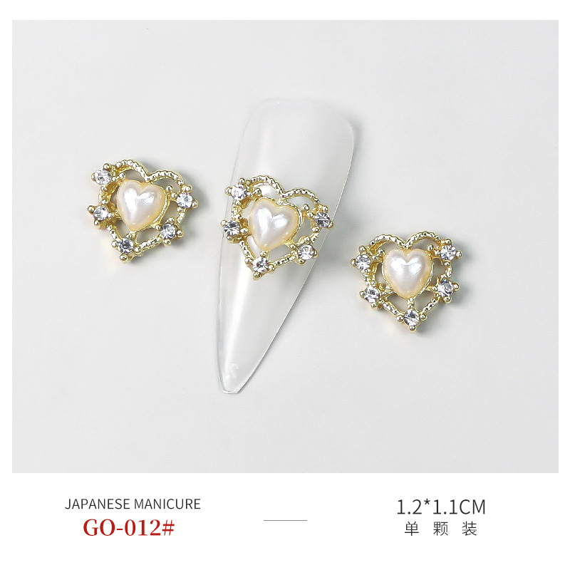 Nueva joyería de uñas LZ diamante completo con incrustaciones de diamantes de color perla oso color mágico uñas de metal joyas de aleación de diamantes decorativos