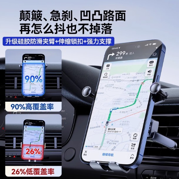 車の携帯電話ホルダー車のエアコンの空気出口ナビゲーションホルダー多機能重力感知携帯電話ホルダー卸売|undefined