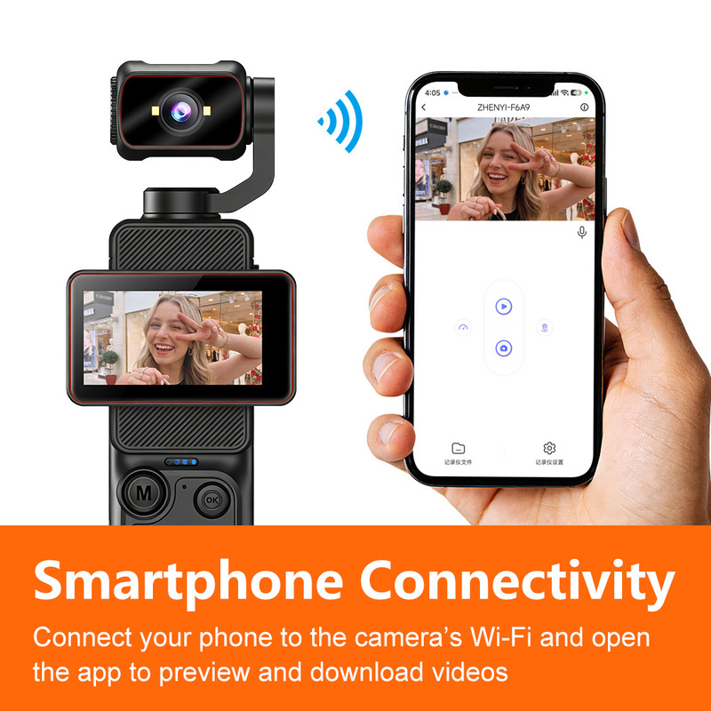 Cross-border DV11 handheld gimbal camera 4K ultra-clear rotating lens for photo and video recording portable pocket camera wholesale Cross-border DV11 handheld gimbal camera 4K ultra-clear rotating lens for photo and video recording portable pocket camera wholesale
