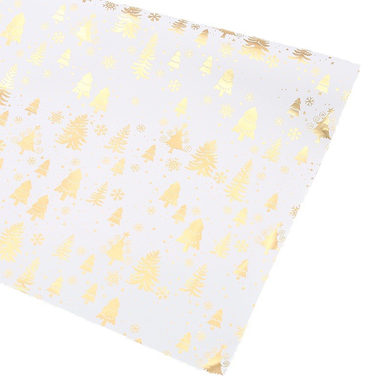 Papel de regalo de impresión simple papel de regalo al por mayor oro espesado cumpleaños papel de regalo de Navidad