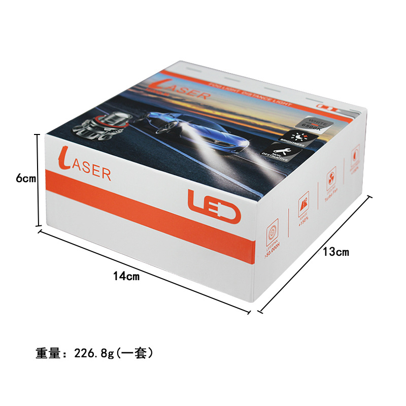 Venta directa transfronteriza coche LED lente láser H7 H8 H11 9005 9006 lámpara LED modificación super alta potencia