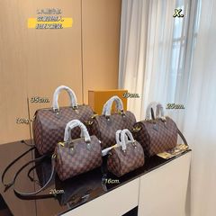 チェス盤の肩ひもシングル肩手提げ斜め掛けワイド肩ひもトップ層牛革コーヒー色枕バッグはすべての人に適している