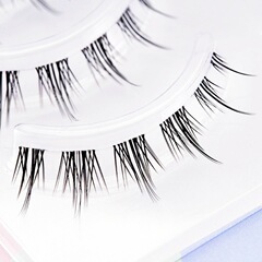 睫詩顏cos白月光仙子款透明梗對毛一片式自然纖長款漫畫假睫毛