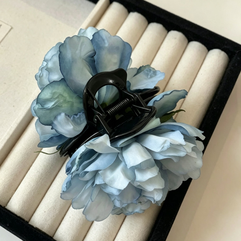 라이트 시안 플라워 클립