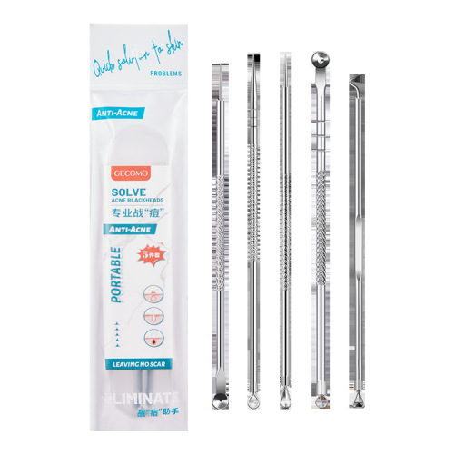 GECOMO cell clip acne needle to remove blackheads, scrape closed mouth, pick and squeeze acne needle tool single set for beauty salons