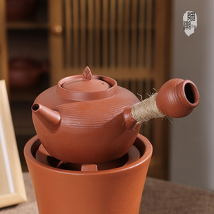[Tao Chao Wen Chuang] Chaozhou Sand Cooler Burning Water Retro Kung Fu Tea Red Mud Coil Boiling Kettle Pottery Pot Boiling Water Boiling Tea