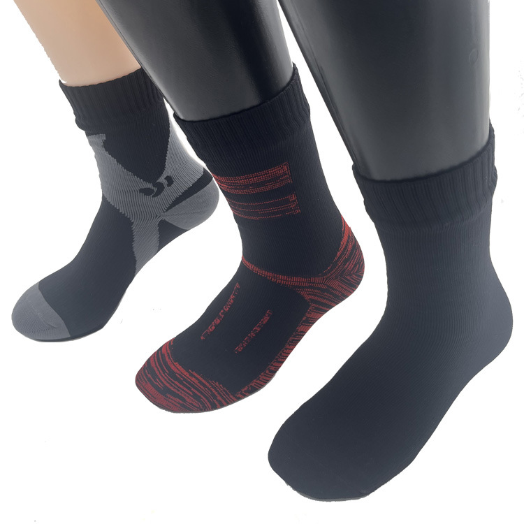 防水袜冬季加厚滑雪袜 户外涉水透气露营防水袜 防风防水骑行袜