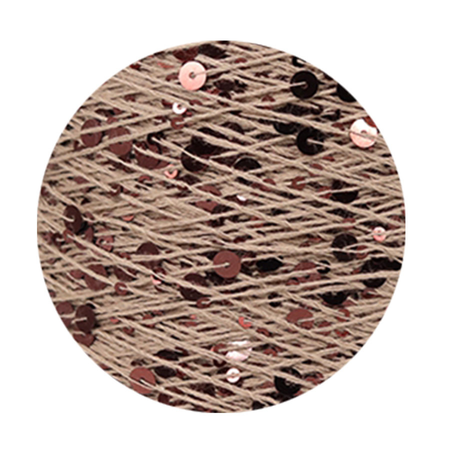 50g algodón lentejuelas hilo 3mm + 6mm peinado tamaño de lujo lentejuelas mano hilo tejer precio al por mayor