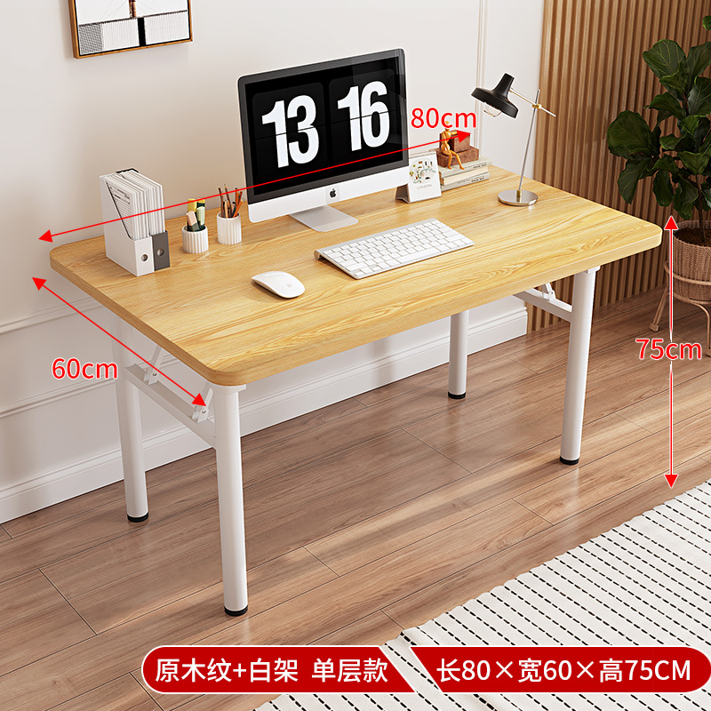 Escritorio de computadora plegable personalizado, habitación de alquiler, apartamento pequeño, mesa plegable para comer, escritorio de aprendizaje simple para estudiantes en casa