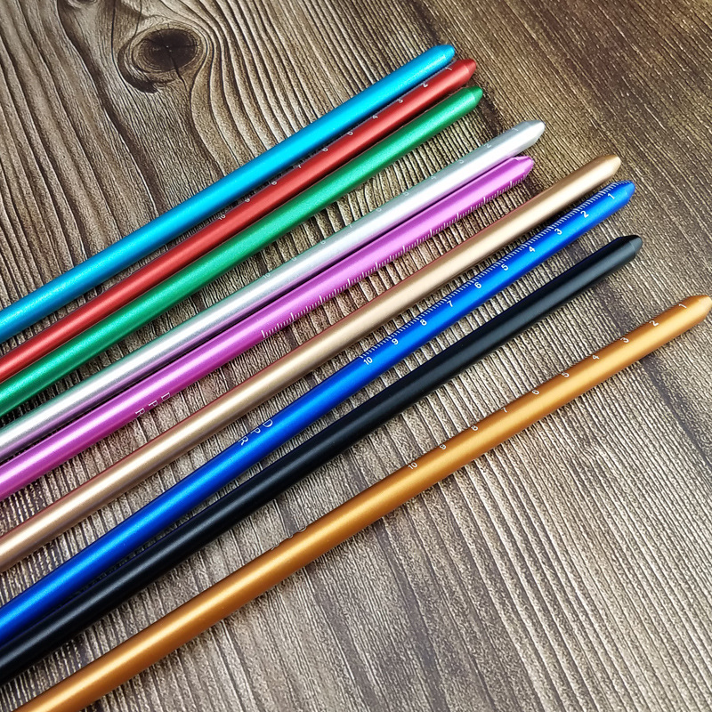 HOTDIVE buceo ding stick color botella tapping dispositivo submarino sonda de aleación de aluminio con escala con cuerda de la mano